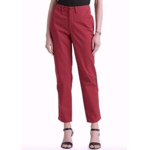 Lauren Ralph Lauren Women Clay Red Cotton Classic Cropped Chino Pants Size US 4